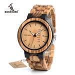 Zebra Wood Day-Day Wooden Watch