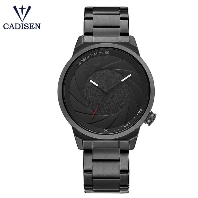 Black/Gray Quartz Simple Wristwatch